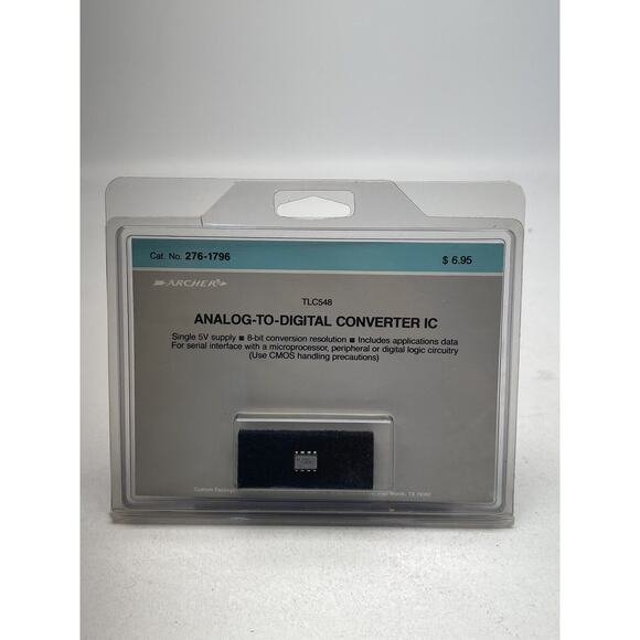Archer 8-BIT ANALOG-TO-DIGITAL CONVERTERS IC 276-1796 TLC548 /w DATA SHEET - Picture 1 of 2